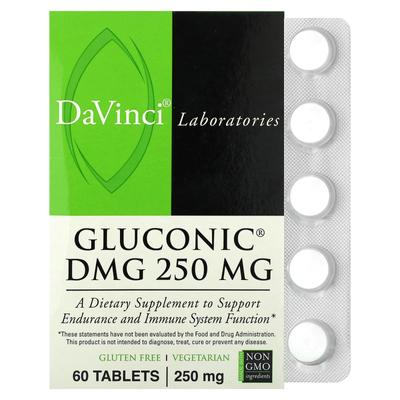 DaVinci Laboratories, Gluconic DMG, 250 Mg, 60 Tablets