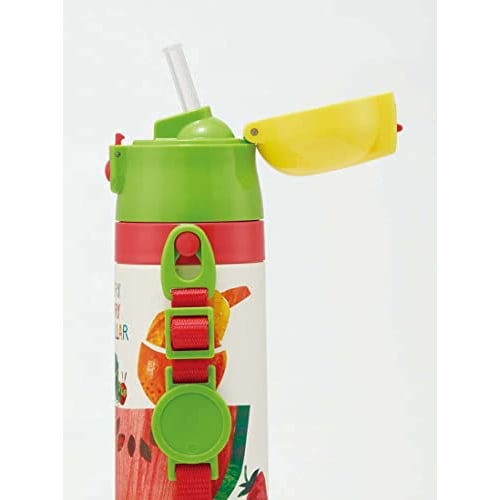 Skater 2WAY Straw with Cup Stainless Steel Kids Water Bottle 350ml The Very Hungry Caterpillar SKCP3-A