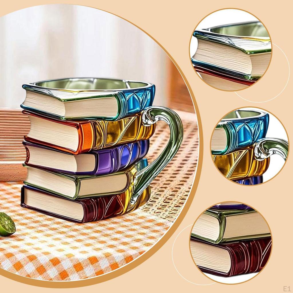 3D Painted Book Mug Coffee Cup for Librarian Teacher