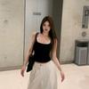 Fake two-piece rivet contrasting color sling vest women's summer American sweet spice girl slim and thin niche chic small top