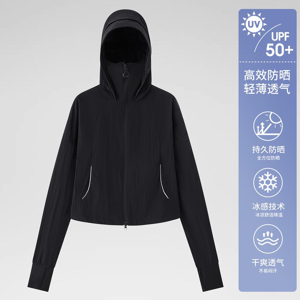 Outdoor Ice Silk Sunscreen Clothing Women's 1011 Thin UV Protection Huge Good-looking Short Sunscreen Clothing Jacket