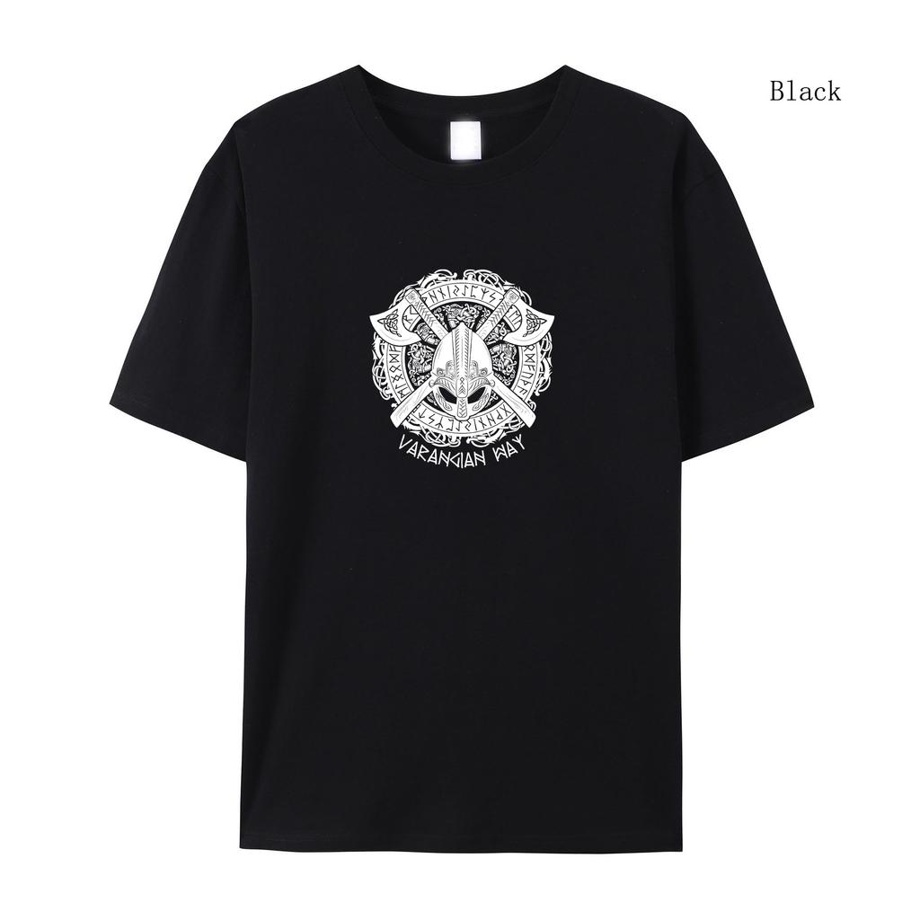 Women's T-shirt Summer Short Sleeved T-shirt Viking T-shirt  Fashion Personality Printing Short Sleeved T-shirt Loose Retro