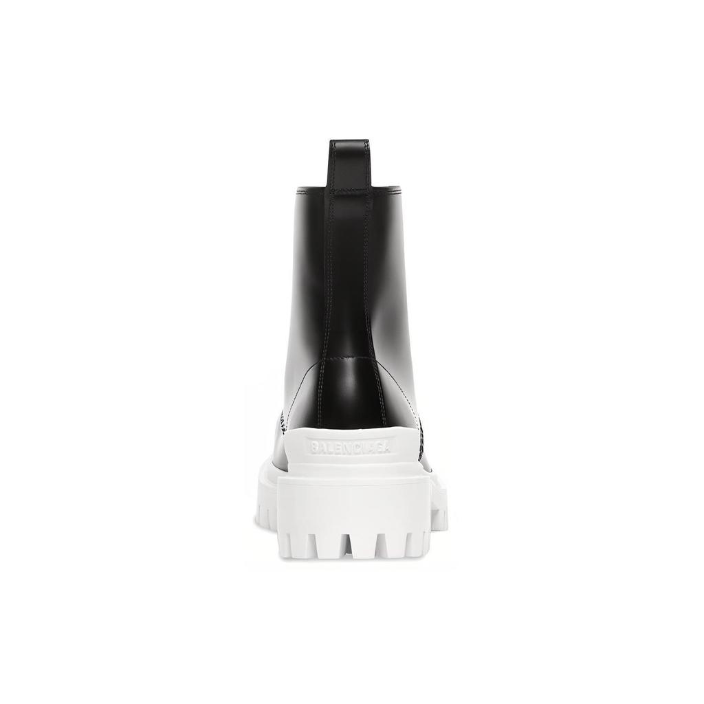 Balenciaga Strike Lace Up Boot Black White 589338WA9671090