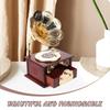 Toyvian Phonograph-Style Wind-Up Music Box,  Design, Interior Decoration, Gift Idea, 9.06 X 5.12 X 4.33 Inches, ABS Material, Perfect for Desk Decor
