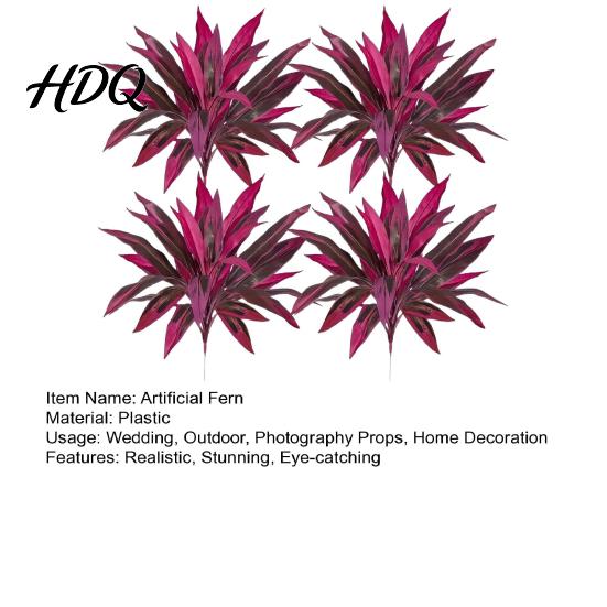 Garden Artificial Fern Realistic And Dragon's Blood Tree Plants 18 Branches Durable Outdoor Fake Plants UV Resistant Ferns for Garden Patio