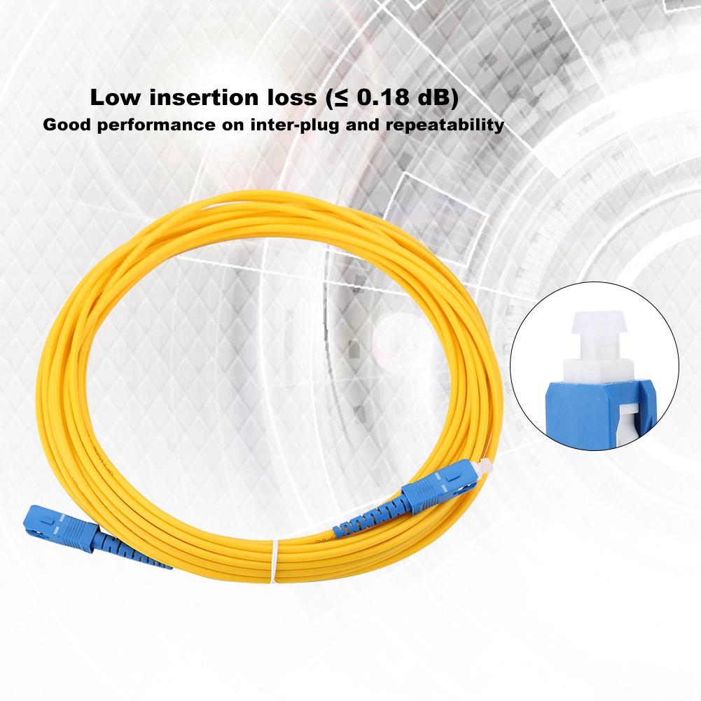 10m 11yd SC To SC Duplex Fiber Patch Cord Jumper Cable Single Mode Patch Cord