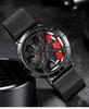 Sanda Men's Creative Rotating Quartz Wristwatch with Mesh Strap