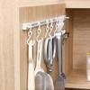 Non Punching Track Row Hooks Plastic Cabinet Hook Multifunctional Long Row Hook  Kitchen