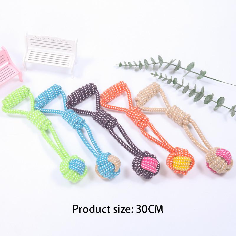Mini Dog Toys Interactive Cotton Rope Chew Ball Toothbrush Puppy Toy for Teething Large Small Dogs Pet Accessories 5