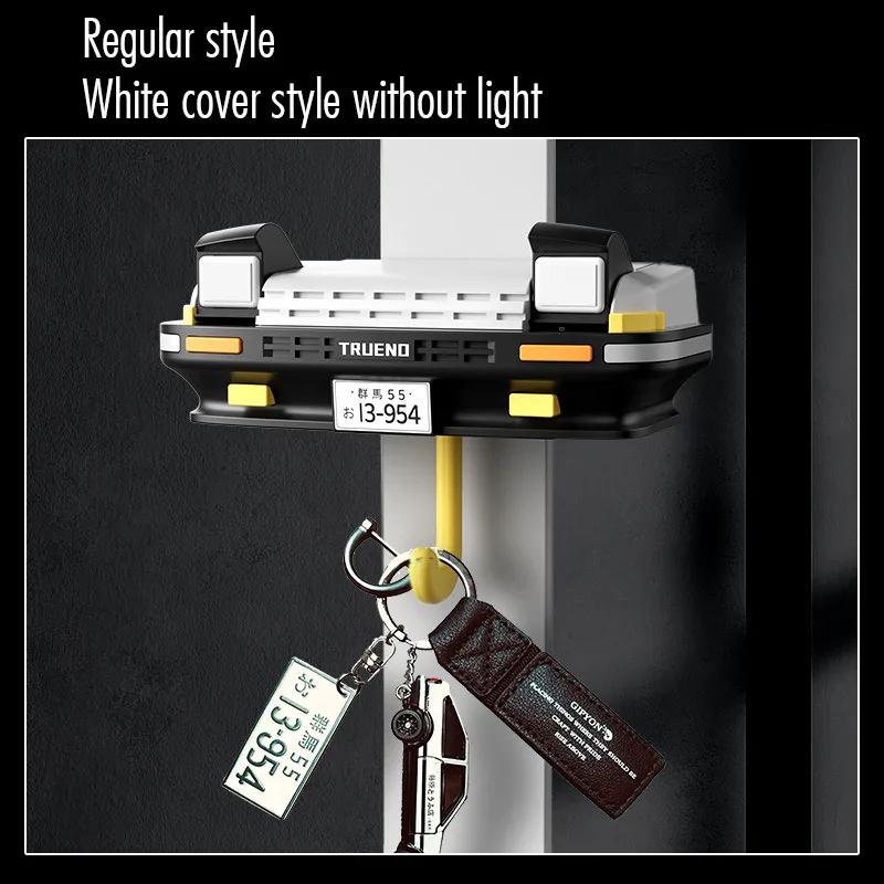 AE86 Car Keychain Hook Decoration Car Open Headlight Wall Mounted Keyhook Gift Car Headlight Keyhook Wall Mounted Door Rear