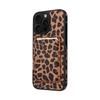 2 In 1 Strong Magnetic For iPhone 17 Pro 16 15 14 Pro Max Magsafe Card Holder Wallet Leather Case Leopard Saffiano Carbon Fiber