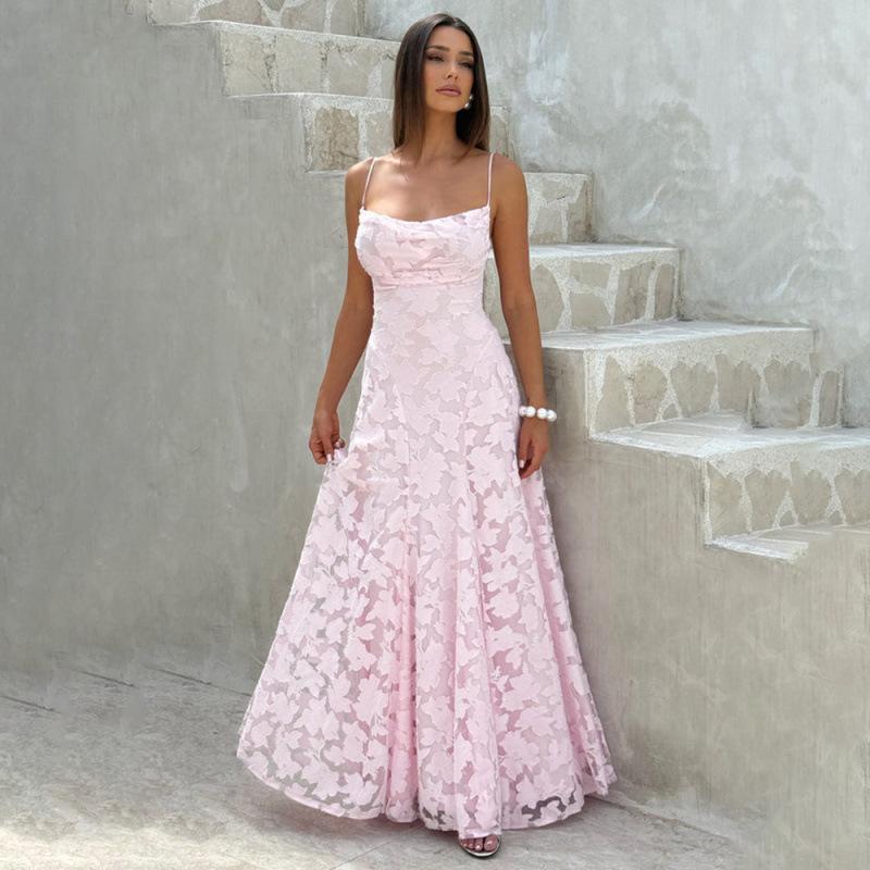 Ein neues europäisch-amerikanisches Mode-Allround-Heißes Mädchen burgunderrotes sexy Slipkleid