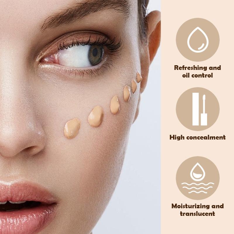 Bsimone Face Liquid Foundation Base Full Coverage Oil-Control Long Wear Smooth Lightweight Natural Cover Waterproof Matte