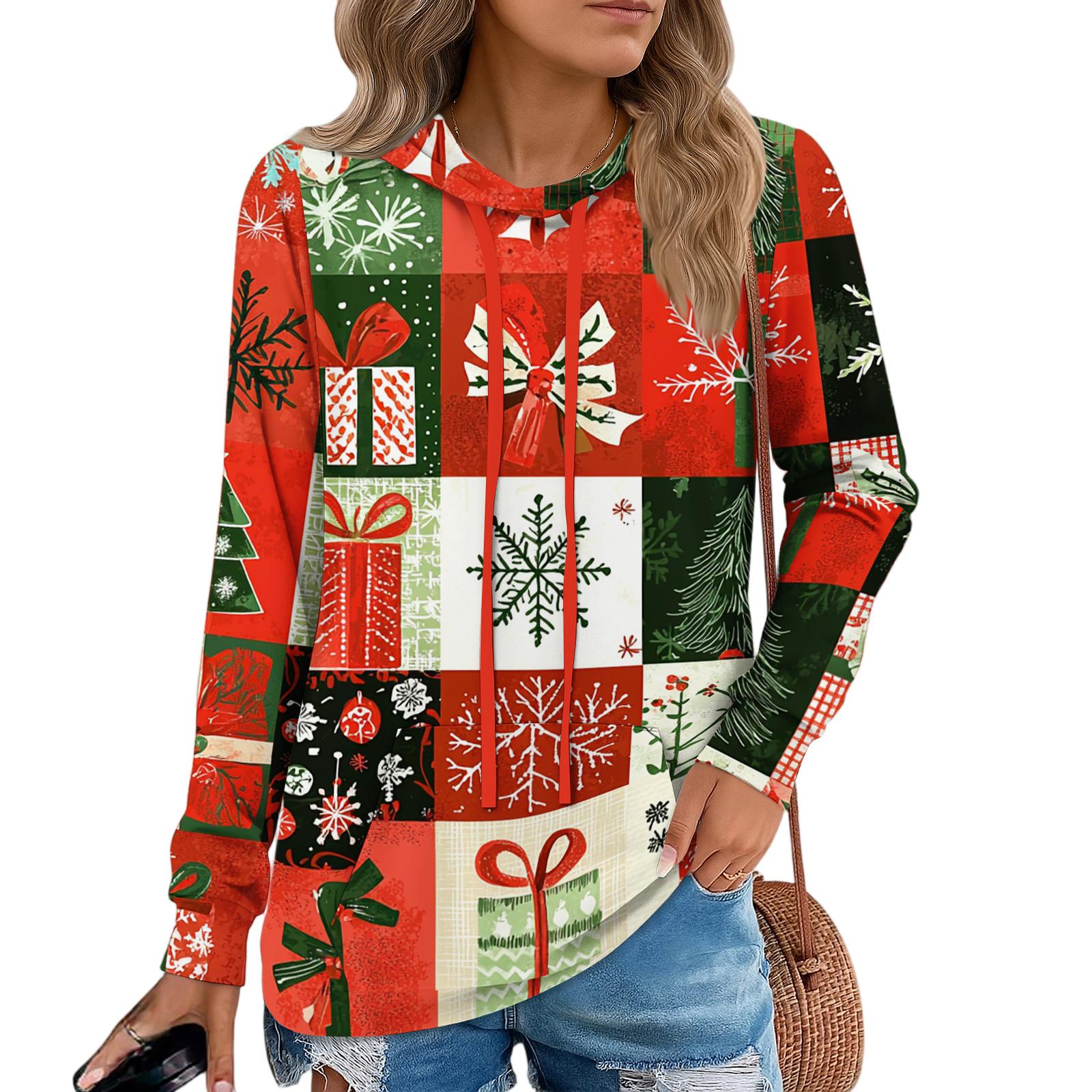 

Женские худи-пуловеры, модные толстовки с капюшоном для девочек-подростков, женский осенний туник-топ XL красный