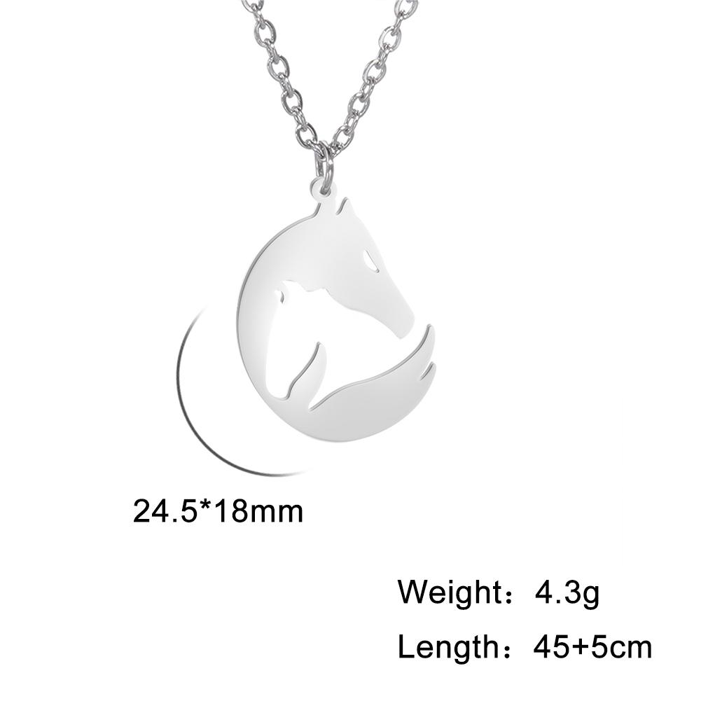 Cazador Stainless Steel Animal Pendant Necklace Cute Cat Dog Pet Whale Elephant Fish Penguin Necklaces Jewelry Gift for Women