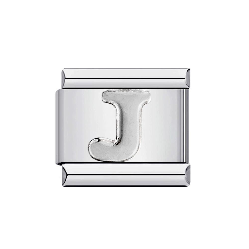 26 Englische A-Z Buchstaben Individuelle 9mm Glied-Anhänger Silberfarbe Italienisches Edelstahl-Armband DIY Schmuckherstellung Handkette