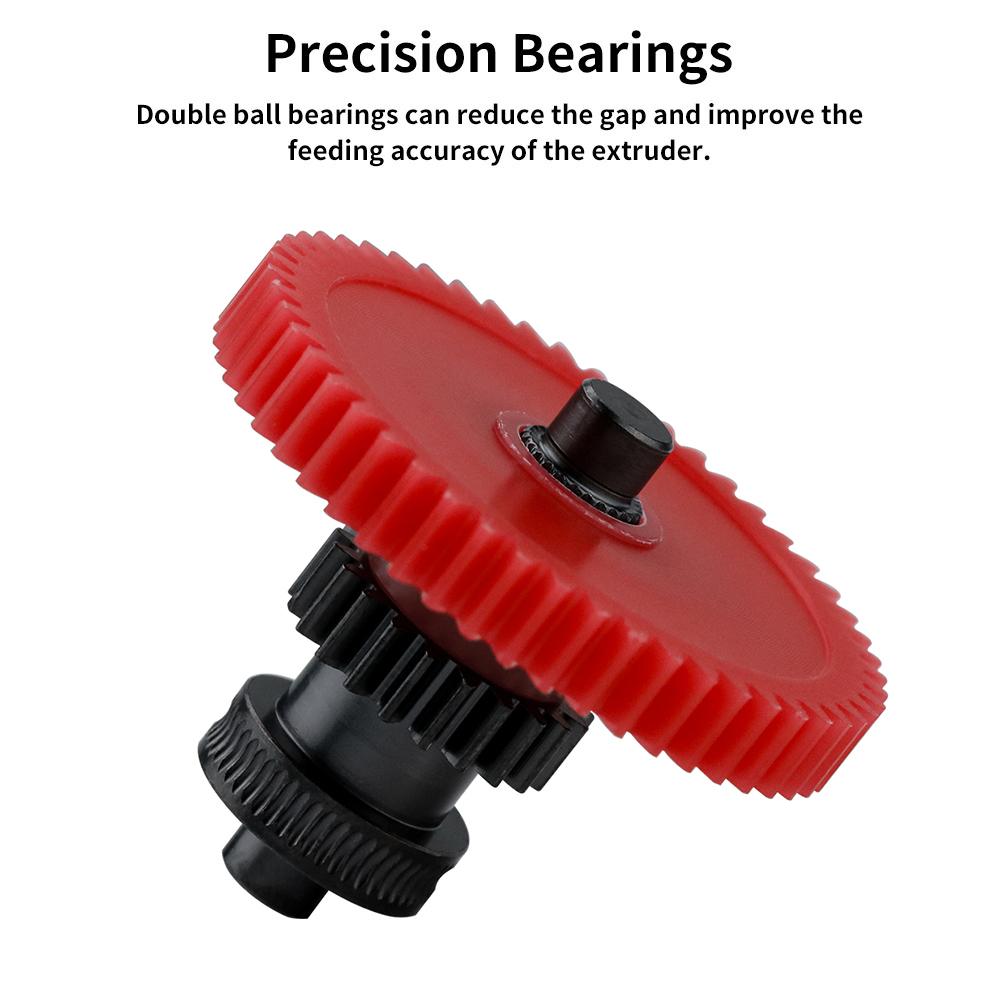 Extruder Gear Compatible with ELEGOO Neptune 4  Pro Plus Max Hardened Steel Dual Gear Kit One Shaft Design Precision