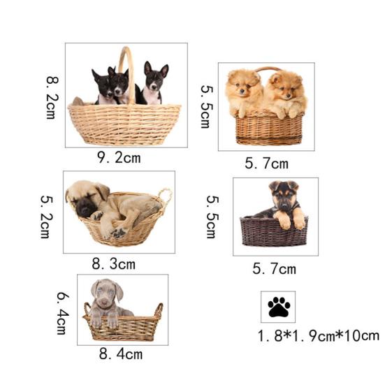 Tegneserie Pote Hund Valp Avtakbart Tapet Vegklistremerke DIY Dekal Barneromsdekor