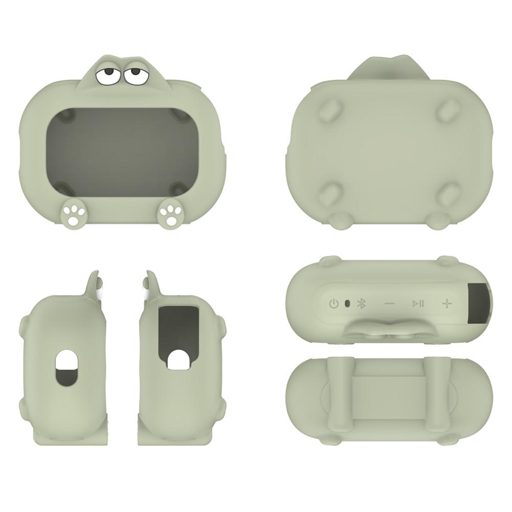 

Soft Silicone Cover Protective Case Scratchproof Cover Storage Case for Anker Soundcore Select 4 Go BT Speaker зелений