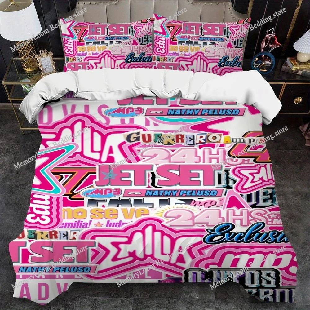 Singer Emilia Mernes Mp3 Music Duvet Cover Set Home Style Bedding Soft Laundry Cotton Bed Student Dormitory Gift Home Textile