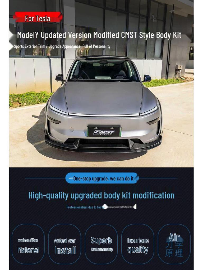 CMST Body Kit: Front & Rear Lip, Side Skirt, Fender, Tail Wing for Tesla Model Y Facelift