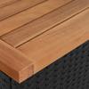 2 Piece Outdoor Sofa Set with Cushions Black PE Rattan