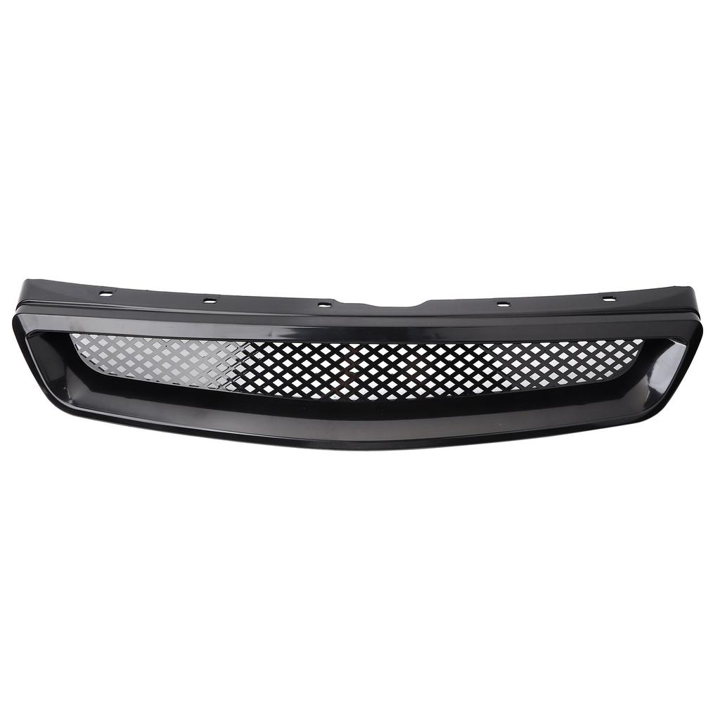 Front Hood Bumper Grille Intake Mesh ABS Black Grill Fits for Honda Civic 1999 2000