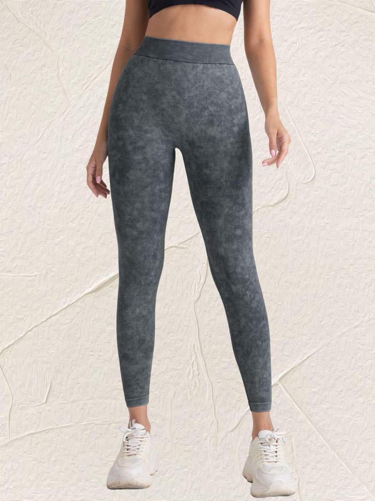 Seamless Sandwashed Women's Yoga Pants - Peach Hip Lift, High Elasticity, Outdoor Running & Sports Tights