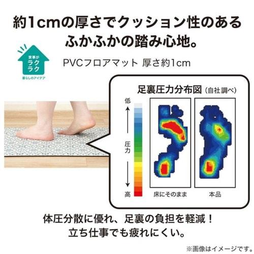 NITORI (NITORI) Wipeable Kitchen Cushion Floor Mat MA01 45x120cm Beige 7731404