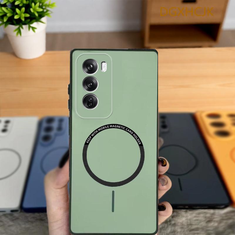 For Oppo Reno12 Case OPPO Reno12 Pro Phone Case Oppo Reno 12 Pro Cover reno12 Shookproof Color magnetic hard Silicone back cover