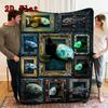 Fish Collection 2D Flat Pattern Flannel Blanket, High Quality All Seasons, Home Decor, Warmth and Comfort, Perfect for Christmas Gifts.