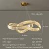 Modern Luxury Gold LED Crystal Chandelier Irregular Ring Lustre Ceiling Pendant Light Living Dining Room Bedroom Decor Ligjting