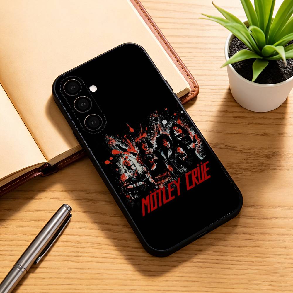 Retro Motley crue   Phone Case For Samsung Galaxy A73,A72,A71,A70,A53,A52,A51,Soft Silicone Black Cover