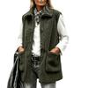 Women's Casual Sleeveless Vest Fuzzy Outerwear for Fall and Winter Layering