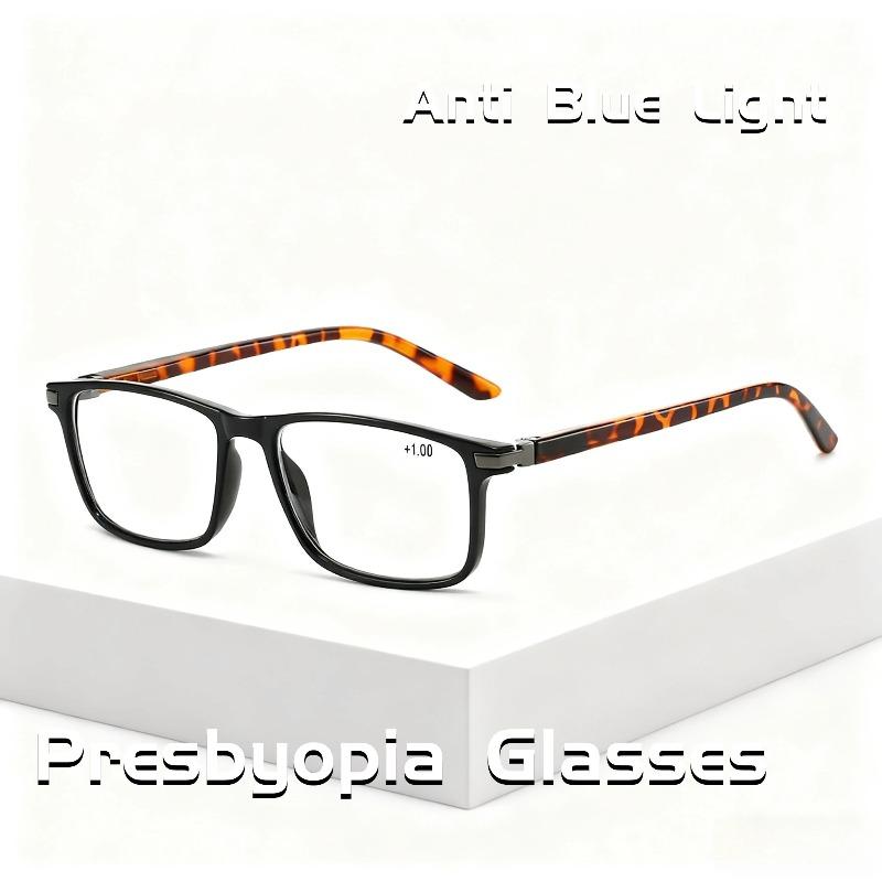 New Anti Blue Light Retro Small Frame Reading Glasses PC High Definition Lightweight Fashionable Presbyopia Glasses