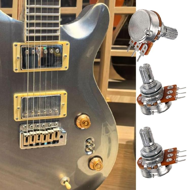 3 Stück Elektrische Gitarren Control Pot A1M Hohlwelle Gitarrenverstärker Potentiometer Ersatz Gitarrenzubehör Langlebig