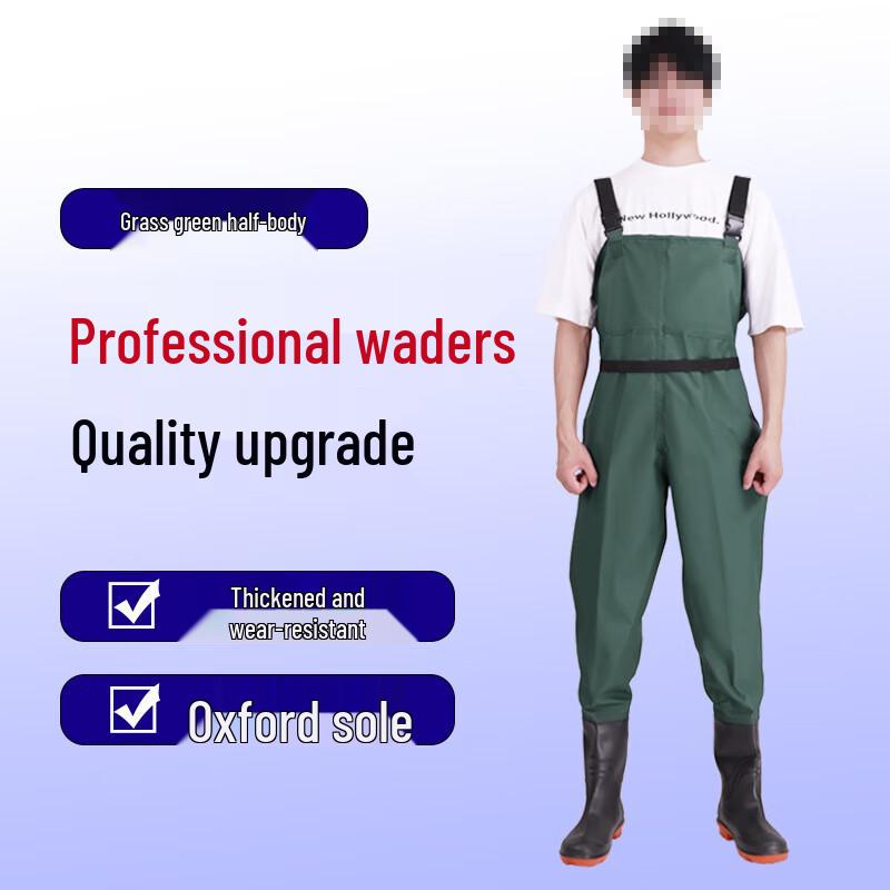 Peleme Thickened PVC Waist Fishing Waders