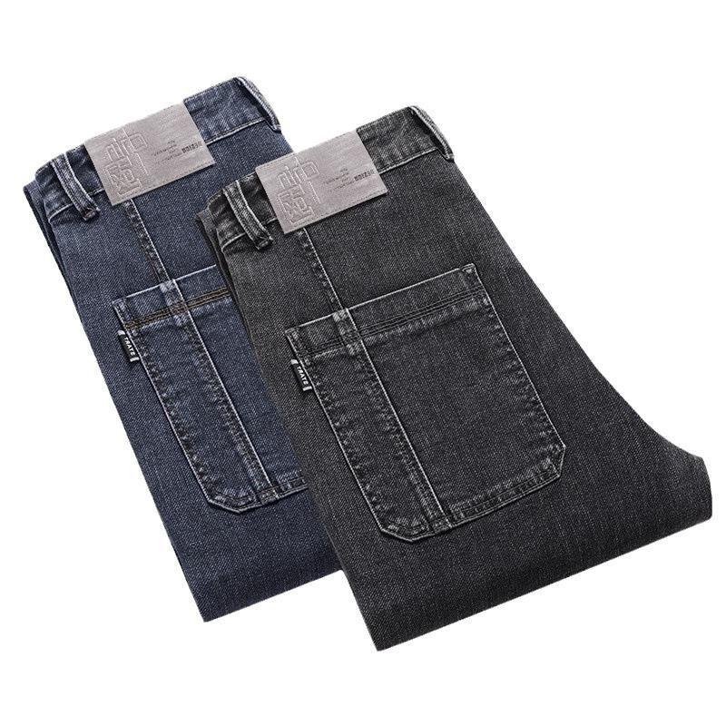 Jeans da Uomo alla Moda Slim Fit Gamba Dritta Multi-tasche Elasticizzati - Collezione Autunno/Inverno