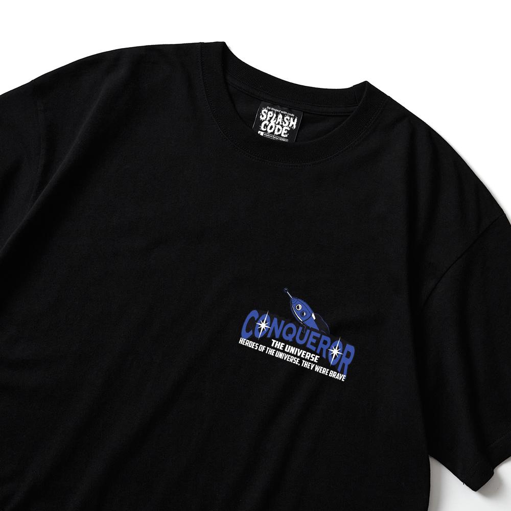 Seupeullaesikodeu Short Sleeve T-Shirt Black - Universe Conqueror