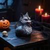 Creepy Gothic Party Booth Decorations 3D Printed Wolf Duck Collectible Figurine, Halloween Striking Wildlife Desk Decor, Fantasy Werewolf Statue with