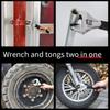 8/10/12Inch Self Tightening Ratcheting Wrench Adjustable Wrench Tool Portable Bathroom Wrench