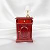 New 1Pcs Simulation Redwood Bedside Cabinet Model Dollhouse Miniature Storage Cabinet Furniture Living Room Decor Toy