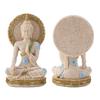 Hand Carved Sandstone Buddha Statue Home Decor with Exquisite Lifelike Details for Meditation Fengshui