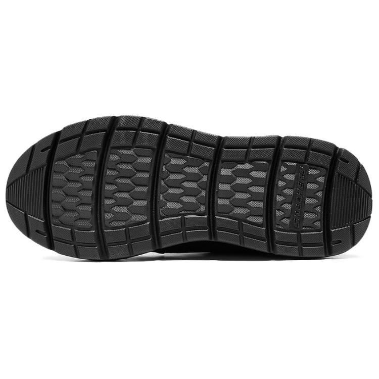 Skechers Casual Synthetic Leather Fashion Versatile Business Casual Shoes Men Shoes 205703-BBK