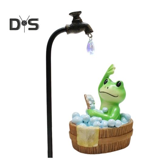 

Маленькая скульптура лягушки, лягушка, садовый декор, статуэтка, синтетическая смола, лягушка, украшение для уличного растения Frog