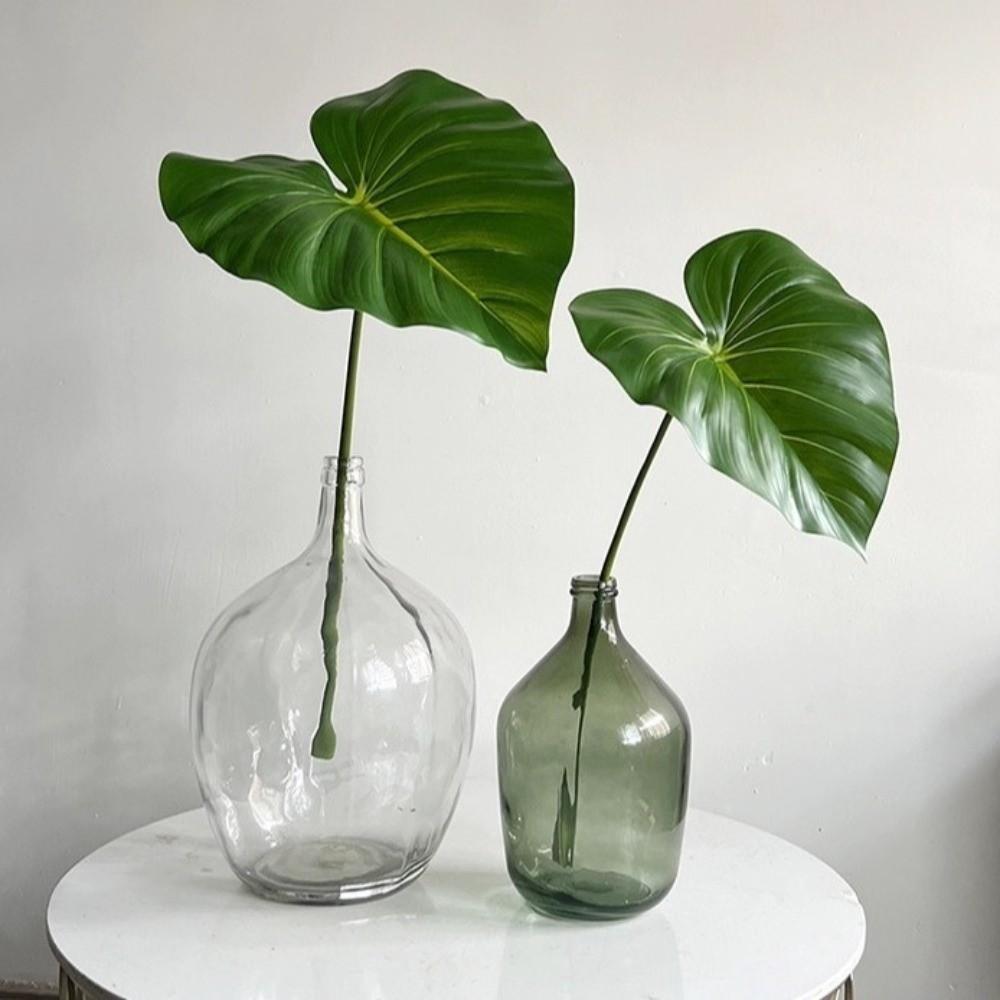 Green Plants Crane King Fern Leaf Lifelike Artificial Arrowroot Leaf  Floral Arrangement