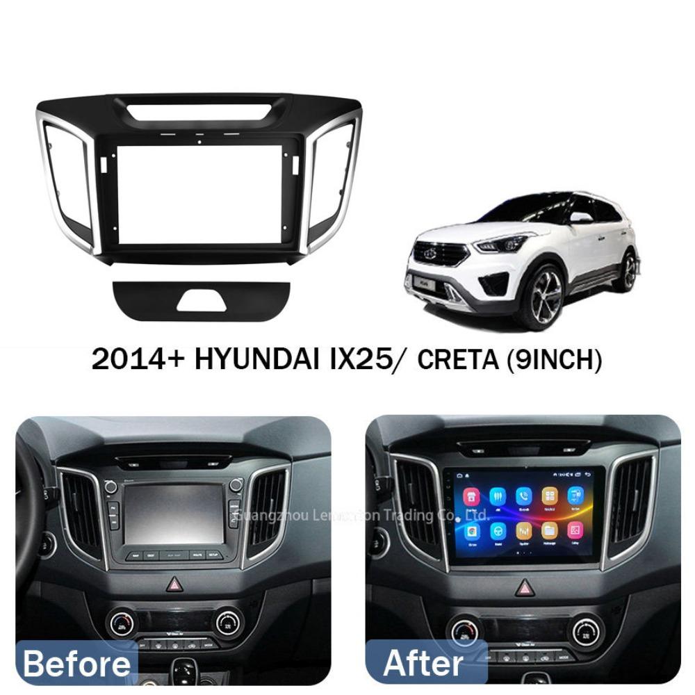 9inch For HYUNDAI CRETA IX25 2014+ Car Fascias Android 2Din Head Unit Panel Frame