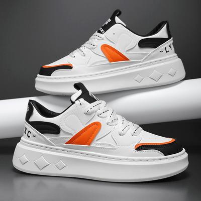 Spring Men's Shoes Breathable Small White Shoes Men's Fashion All Match Thick Soled Sports Shoes Casual Board Shoes