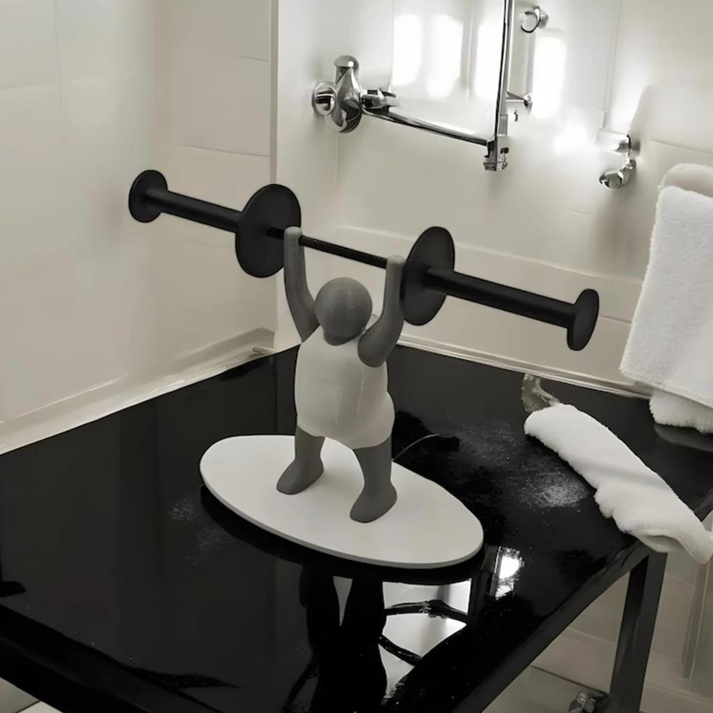 Natural Wood Tissue Storage Rack Both Ends Paper Towel Toilet Paper Holder No Punching Required Bathroom Decor Accessories