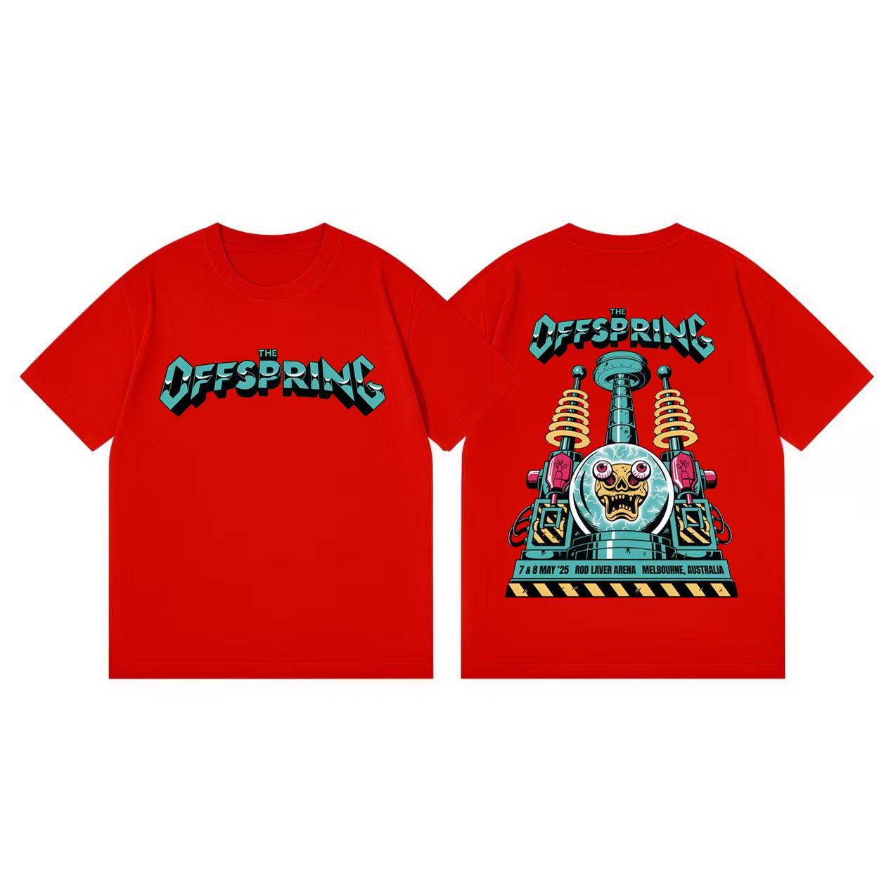 Rock Band The Offspring Merch Tshirt Harajuku Punk Short Sleeve T Shirts Men Women Y2k Fashion Oversized Tshirts Streetwear S